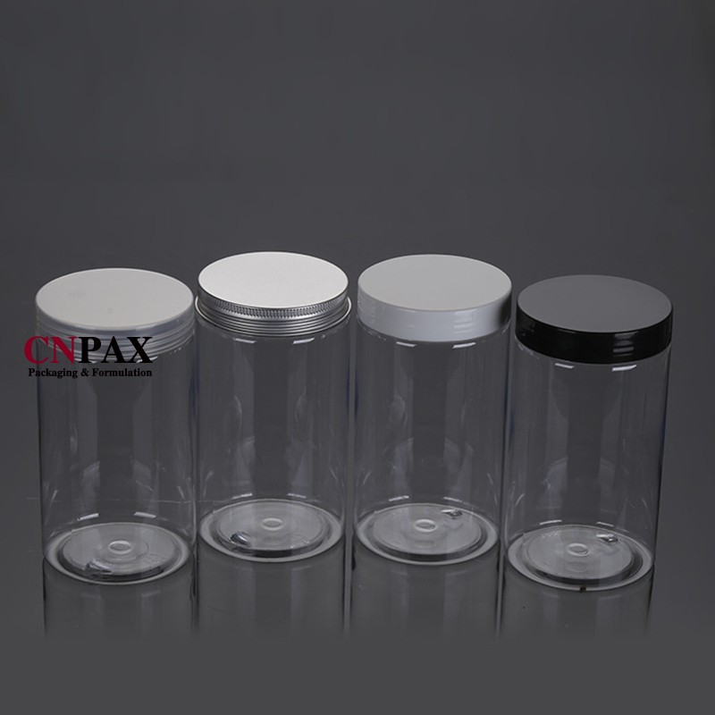 clear plastic jar container