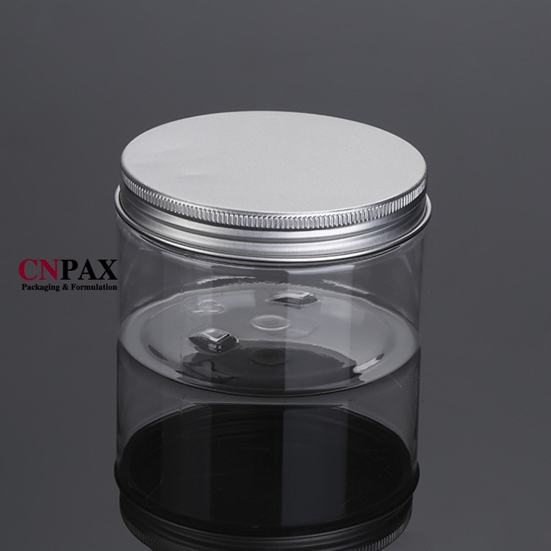 Plastic jar with wide mouth