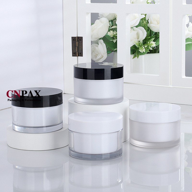 double wall plastic cream jar