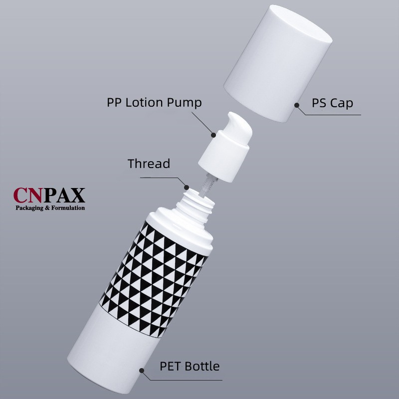 flush cap plastic pump bottles