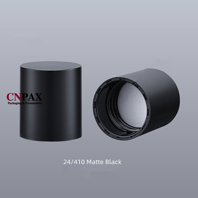 24-410 matte black plastic screw cap