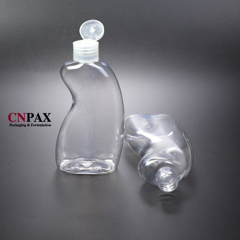 4 oz bean shaped bottle with dispensing cap