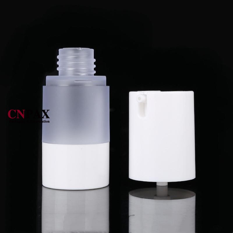 clear frosted mattte airless serum bottles