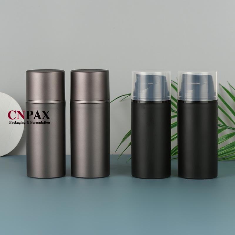 80ml 100ml 120ml 150ml matte black airless bottles