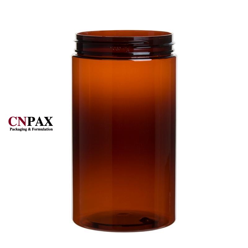 400 ml 13.3 oz UV projection amber plastic storage jar