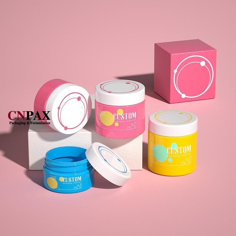 Confezione CNPAX 50 ml 100 ml 120 ml Soluzione di confezionamento personalizzata Contenitore in vasetti di plastica PET