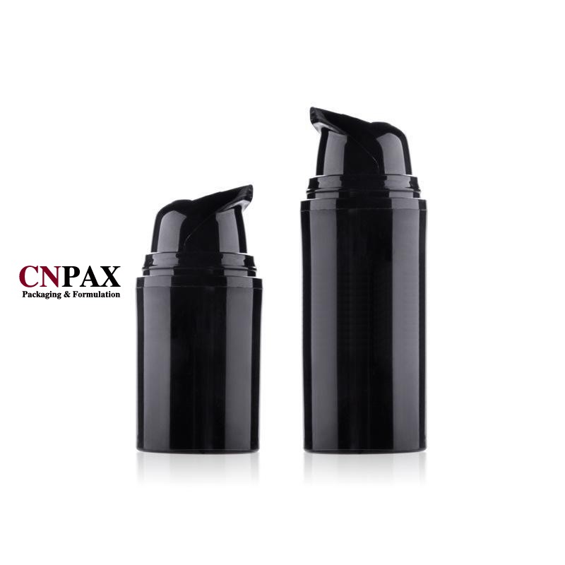 15ml 30ml 50ml black airless bottles