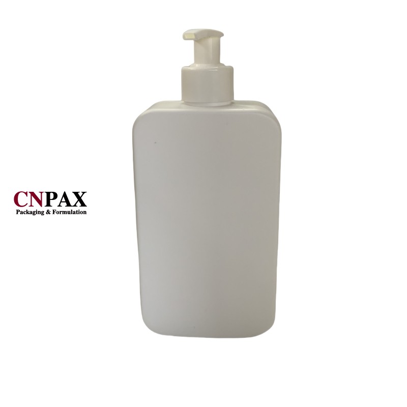 12oz flat square oblong HDPE bottles