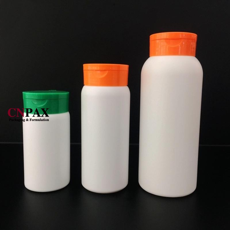 plastic powder bottle with sifter cap