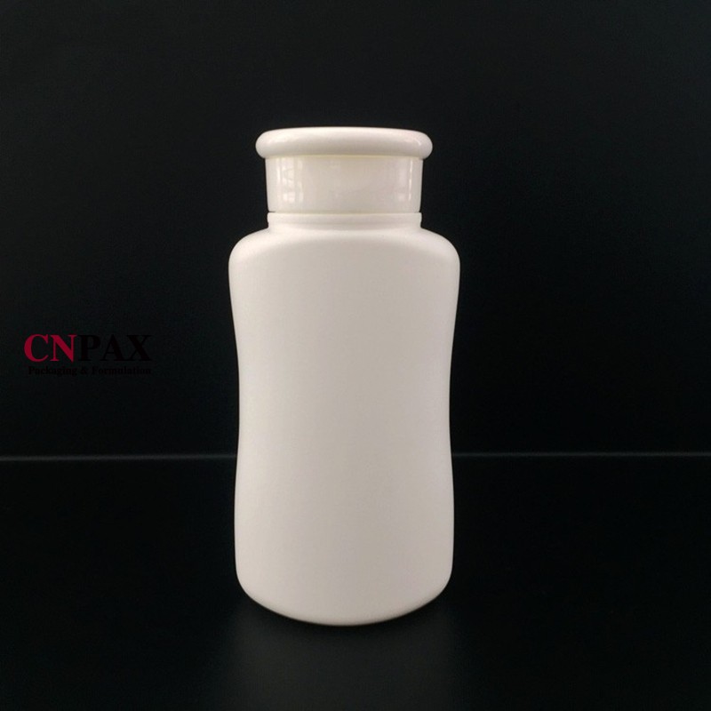 talcum powder bottle with flip top cap