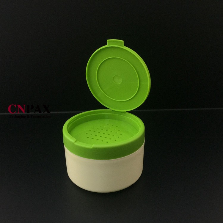 plastic powder bottle with sifter cap