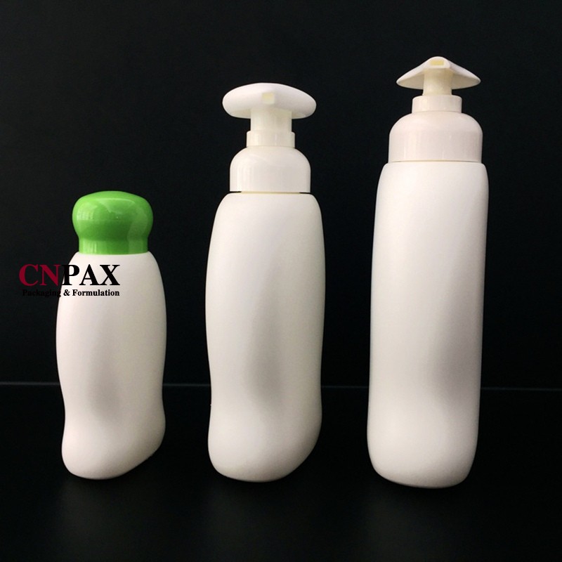 creative shape flat oval shampoo bottles