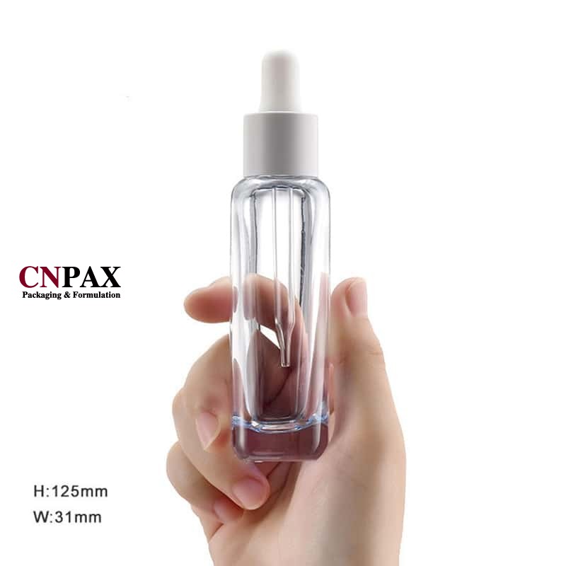 30ml square glass dropper bottles