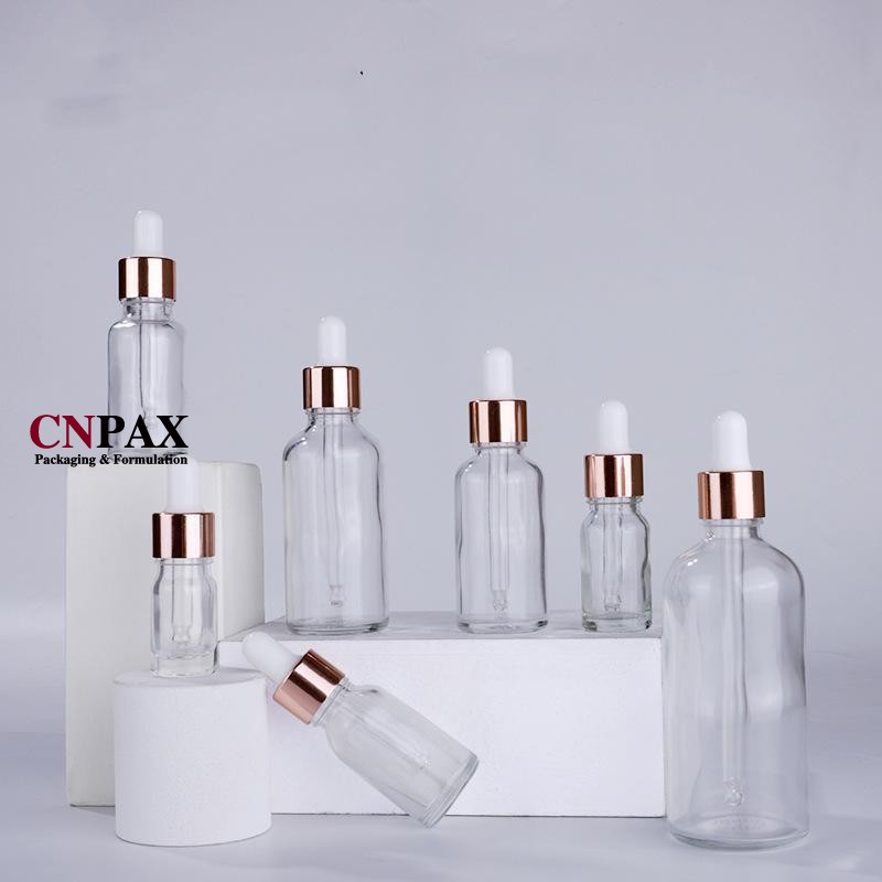 in stock glass serum bottle beauty packaging